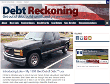 Tablet Screenshot of debtreckoning.com